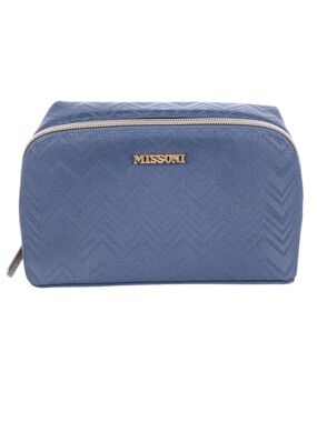Missoni for Delta blue chevron travel pouch